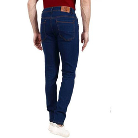 NZ-13033 Slim-fit Stretchable Denim Jeans Pant For Men - Deep Blue, 2 image