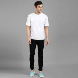 NZ-13038 Slim-fit Stretchable Denim Jeans Pant For Men - Deep Black, 6 image
