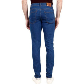 NZ-13032 Slim-fit Stretchable Denim Jeans Pant For Men - Deep Blue, 2 image