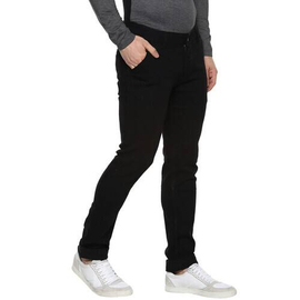 NZ-13078 Slim-fit Stretchable Denim Jeans Pant For Men - Deep Black, 2 image
