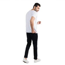NZ-13040 Slim-fit Stretchable Denim Jeans Pant For Men - Deep Black, 2 image
