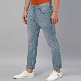 NZ-13083 Slim-fit Stretchable Denim Jeans Pant For Men - Light Blue, 2 image