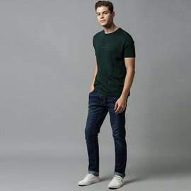 NZ-13086 Slim-fit Stretchable Denim Jeans Pant For Men - Dark Blue, 5 image