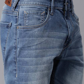 NZ-13096 Slim-fit Stretchable Denim Jeans Pant For Men - Deep Blue, 3 image