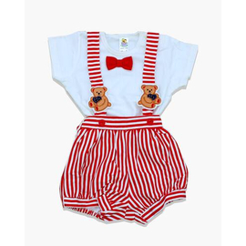 White & Red Check Baby Rampar for Boys and Girls, Color: Red, Baby Dress Size: 0-11 months