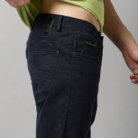 NZ-13084 Slim-fit Stretchable Denim Jeans Pant For Men - Deep Black, 4 image