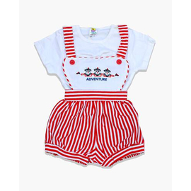 White & Red Check Baby Rampar for Boys and Girls, Color: Red, Baby Dress Size: 0-11 months