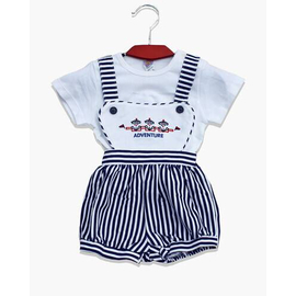 White & Navy Blue Check Baby Rampar for Boys and Girls, Color: Navy Blue, Baby Dress Size: 0-11 months