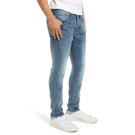 NZ-13092 Slim-fit Stretchable Denim Jeans Pant For Men - Light Blue, 2 image
