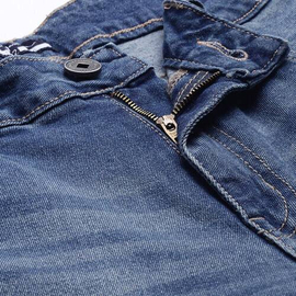 NZ-13095 Slim-fit Stretchable Denim Jeans Pant For Men - Deep Blue, 4 image