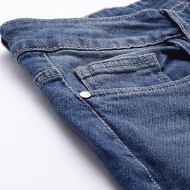 NZ-13095 Slim-fit Stretchable Denim Jeans Pant For Men - Deep Blue, 5 image