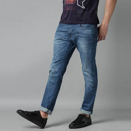 NZ-13090 Slim-fit Stretchable Denim Jeans Pant For Men - Deep Blue, 2 image
