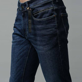 NZ-13086 Slim-fit Stretchable Denim Jeans Pant For Men - Dark Blue, 3 image