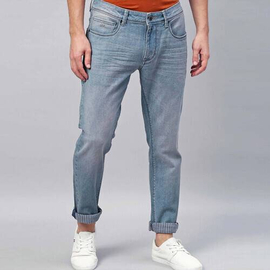 NZ-13083 Slim-fit Stretchable Denim Jeans Pant For Men - Light Blue, 4 image