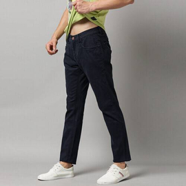 NZ-13084 Slim-fit Stretchable Denim Jeans Pant For Men - Deep Black, 2 image