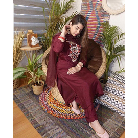 Semi-Stitched Soft Weightless Tissue Silk Regular Wear Embroidery Shalwar Kameez Suits