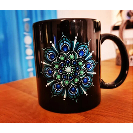 Handpainted Ceramic mug - Black