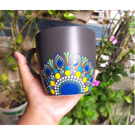 Handpainted Ceramic mug - Grey