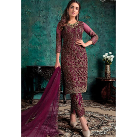 Semi-Stitched Soft Weightless Georgette Embroidery Shalwar Kameez Suits