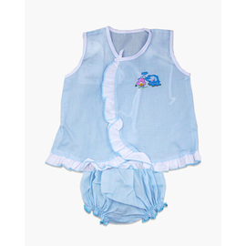Sky Blue Voile Cotton Nima Set for Baby