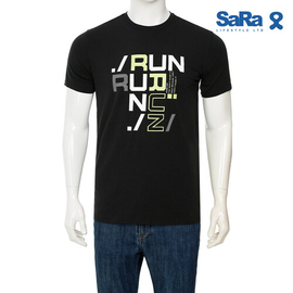 SaRa Men T-Shirt (MTS221YF-Black)