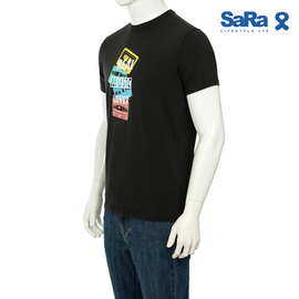 SaRa Men T-Shirt (MTS161YF-Black), 3 image