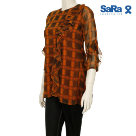 SaRa Ladies Fashion Tops (WFTS75A-CHECK), 3 image