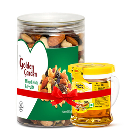Buy Golden Garden Mixed Nuts & Fruits 380gm Get FREE (Golden Bee Honey 80gm)