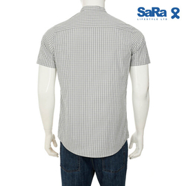 SaRa Men Short sleeve shirt (MSCS151YCB-WH ASH CHECK), 2 image