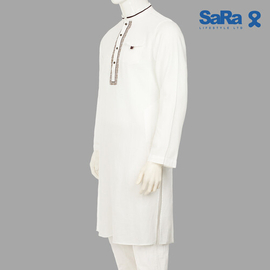 SaRa Mens Panjabi (MPJ111ACA-White), 2 image