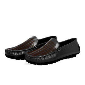 Black Laser Cut Driving Loafer Men's SB-S144, Size: 38