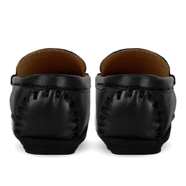 Black Driver Club Leather Loafer Men's SB-S152, Size: 39, 2 image