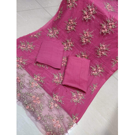 Flower Party Dress Three Piece- Pink
