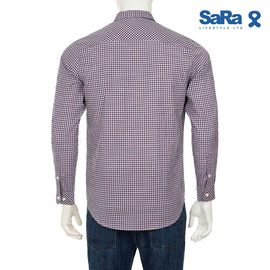 SaRa Mens Casual Shirt (MCS612FCG-Red & Navy), 2 image
