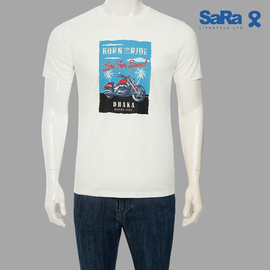 SaRa Mens T-Shirt (MTS321YF-White)