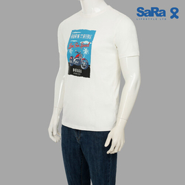 SaRa Mens T-Shirt (MTS321YF-White), 3 image