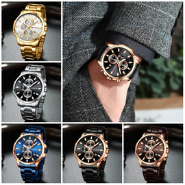 Curren 8348 Luxury Brand Fashion Quartz Watch Men Sports Chronograph Clock, 3 image