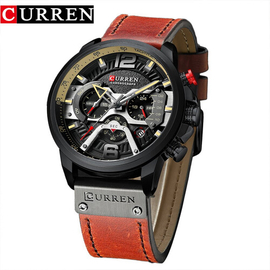 CURREN 8329 Casual Sport Watches for Men Top Brand Luxury Military Leather Wrist Watch Man Clock Fashion Chronograph Wrist Watch