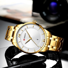 CURREN 8356 Luxury Business Quartz Watches Mens Clock Stainless Steel Band Fashion Wrist Watches Men Designers Watch, 5 image