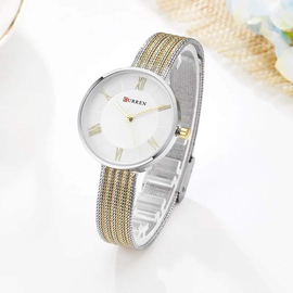 Curren  Stainless Steel Women's Watch- Silver belt with silver dial