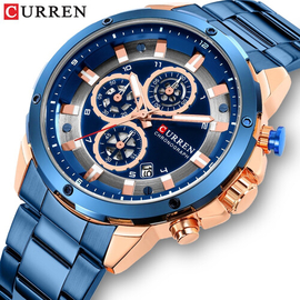CURREN 8323 Stainless Steel Analog Watches for Men  Gold, 2 image