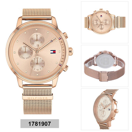 Tommy Hilfiger 1781907 RoseGold Mesh Stainless Steel Chronograph Watch For Women - RoseGold, 3 image