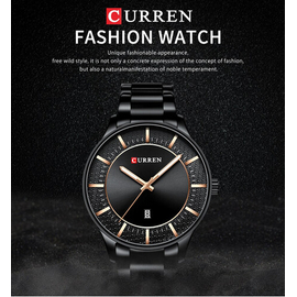 CURREN 8347 Steel Band Quartz Calendar Men's Casual Fashion Business Watch, 5 image