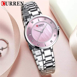 Curren  Stainless Steel Women's Watch- Pink Dial
