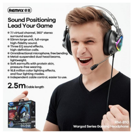 Remax RM-810 WarGod Series HD Gaming Stereo Sound Gaming Headphones with, 3 image