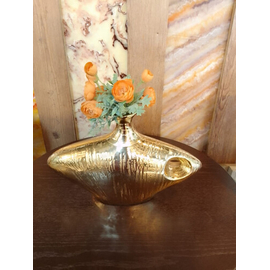 Beautiful Metal With Brass Finish Flower Vase