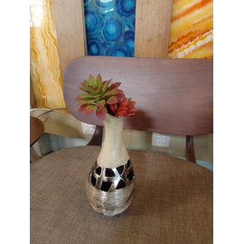 Beautiful Ceramic with Metal Material Flower Vase