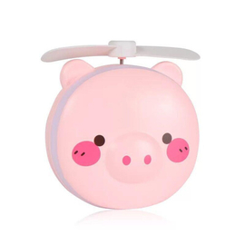 Makeup Mirror Fan LED Light Piggy Beauty 3 In 1 Mirror Pocket Fan