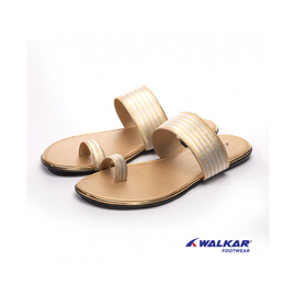 Walkar Ladies Sandal Gold, Size: 38