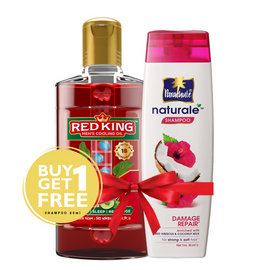 Red King Men's Cooling Oil 200ml (FREE Parachute Naturale Shampoo Damage Repair 80ml)